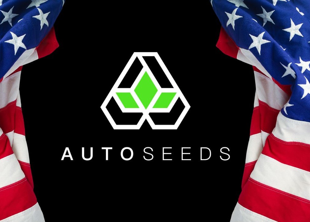 auto seeds logo with USA flags