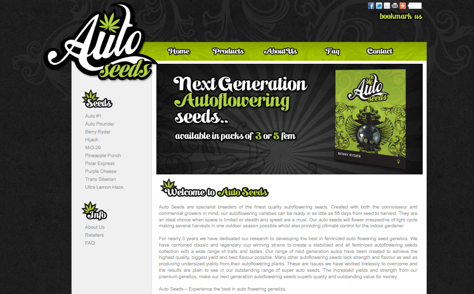 autoseeds.com original website launched 2010